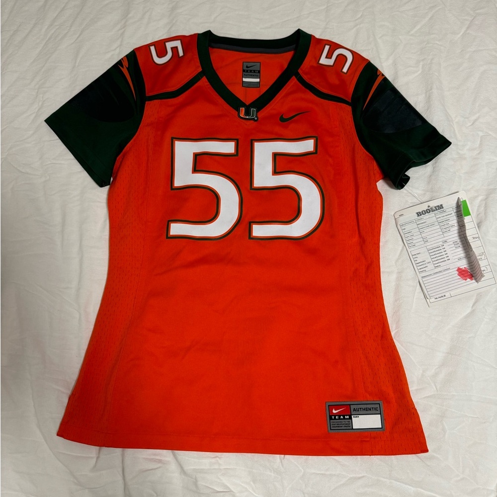SAMPLE Nike Miami‎ Hurricanes Jersey Size Medium Womens NEW #55